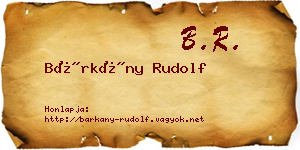 Bárkány Rudolf névjegykártya