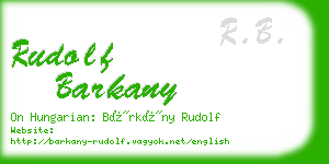 rudolf barkany business card